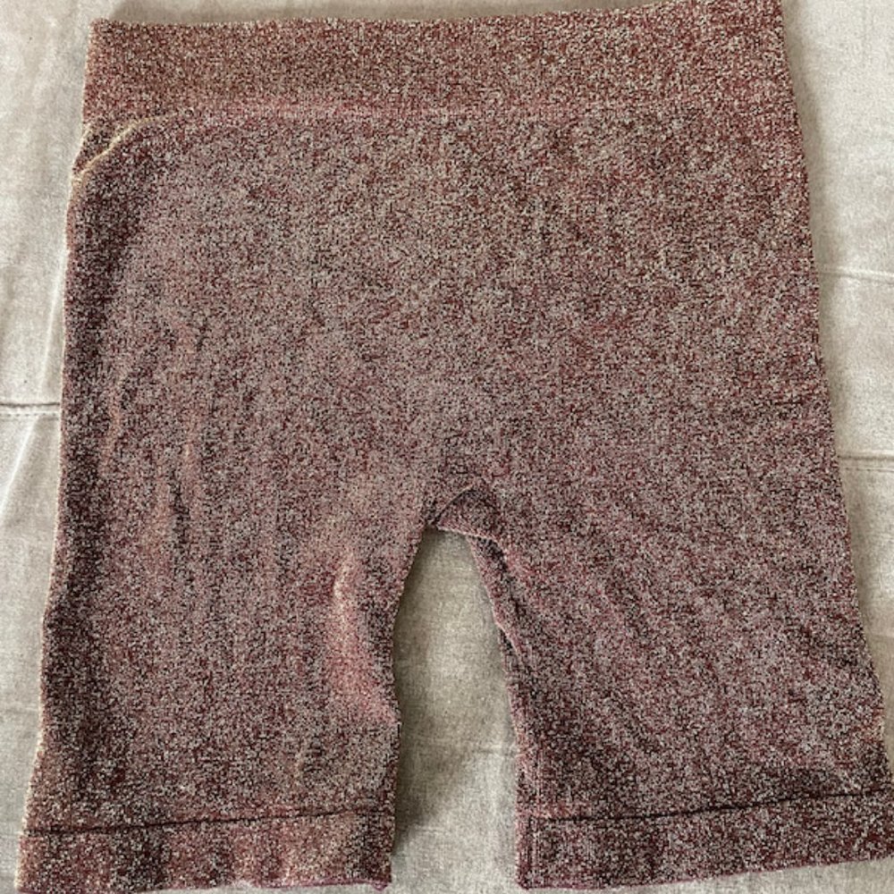 Free People Wine Sparkle Bike Shorts | Medium